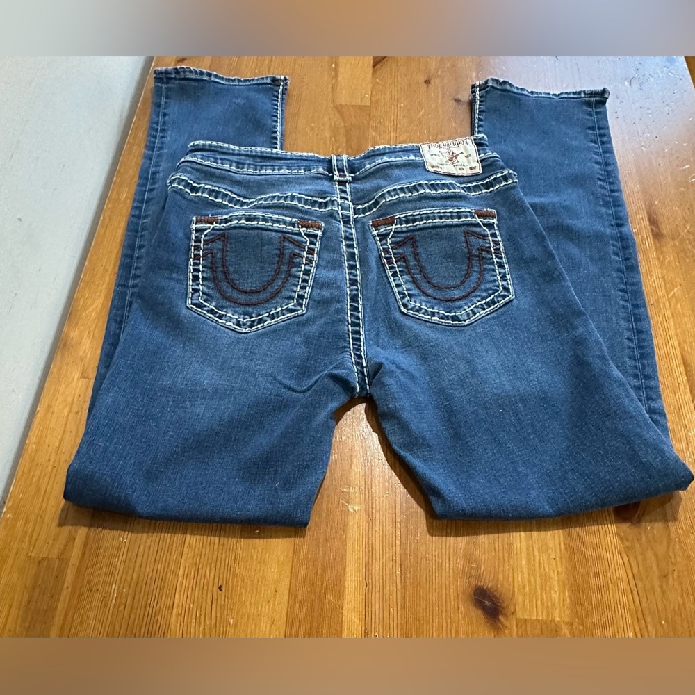 True Religion Classic Blue  Mid Rise Straight Leg Jeans - Picture 15 of 15